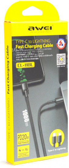 Кабель Awei Lightning Type-C
