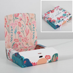 Коробка двухсторонняя подарочная «Цветы» - Фото 1