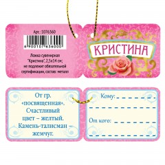 Ложка сувенирная «Кристина» - Фото 4