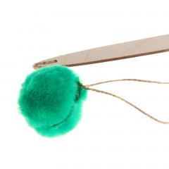 Дразнилка с деревянной ручкой и мягкой игрушкой, цвет в ассортименте - Фото 1