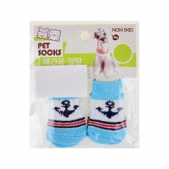 Носки хлопковые нескользящие «Моряк», размер L, набор 4 шт., голубые - Фото 1