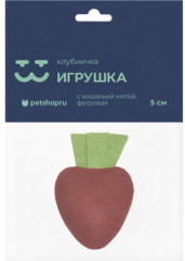 Игрушка для кошек с кошачьей мятой «Клубничка» - Фото 1