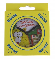 Часы-магнит «Люблю покушать», диаметр 6,9 см - Фото 2