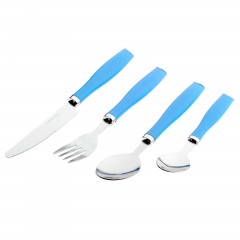 Набор столовых приборов «Вито», 24 предмета, цвет голубой - Фото 2