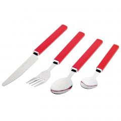 Набор столовых приборов «Шале» на подставке, 24 предмета, цвет красный - Фото 2