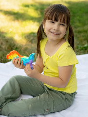 Игрушка антистресс Pop It «Динозавр радужный» - Фото 2