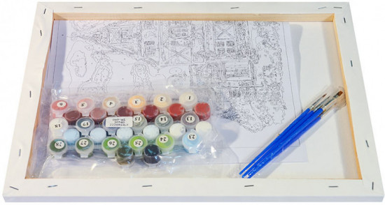 Картина по номерам «Домик с башенкой»