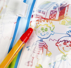 Коврик-книжка для рисования водой «Синий трактор» - Фото 6