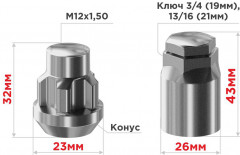 Гайки-секретки колесные - Фото 1