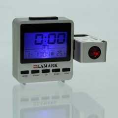 Многофункциональные электронный будильник с проекцией Lamark LK-2100, серебристый - Фото 6
