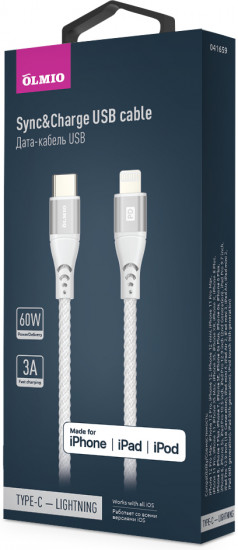Кабель Olmio USB Type C Lightining