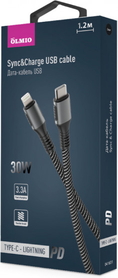 Кабель Olmio USB Type C Lightining