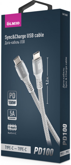 Кабель Olmio USB Type C