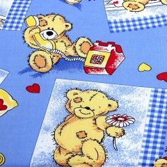 Бортик «Медвежата», цвет голубой - Фото 1