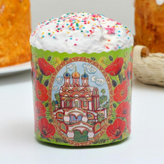 Форма бумажная для маффинов и куличей «Храмы и цветы» - Фото 2