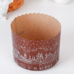 Форма бумажная для маффинов и куличей «Храм серебряный» - Фото 1