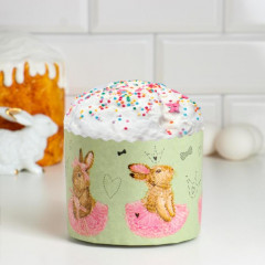 Форма бумажная для маффинов и куличей «Зайчики» - Фото 2