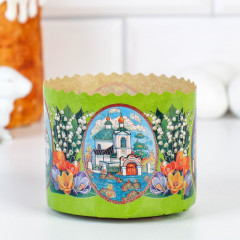 Форма бумажная для маффинов и куличей «Храмы и цветы» - Фото 2