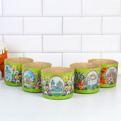 Форма бумажная для маффинов и куличей «Храмы и цветы» - Фото 4