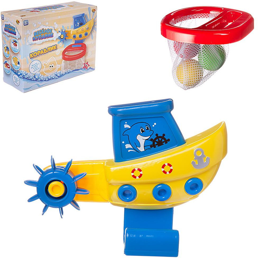 Набор игрушек для купания «Кораблик с корзиной» | Веселое купание | ABtoys | Фото 1