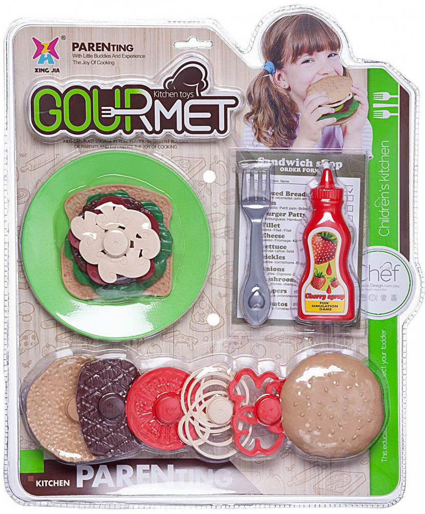 Набор продуктов «Мои любимые сэндвич и бургер» | Фаст Фуд Гурман | Junfa Toys | Фото 1