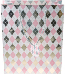 Пакет подарочный «Розовые ромбы» - Фото 2