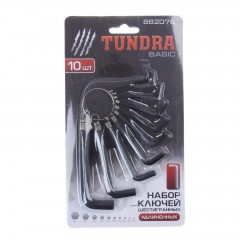 Набор ключей шестигранников «TUNDRA basic» 1.5-10 мм (10 штук на кольце удлиненные) - Фото 1