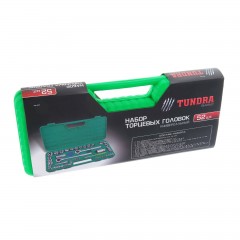 Набор торцевых головок «TUNDRA basic» универсальный в кейсе 52 предмета - Фото 1