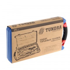 Набор торцевых головок «TUNDRA comfort» универсальный в кейсе 25 предметов - Фото 1