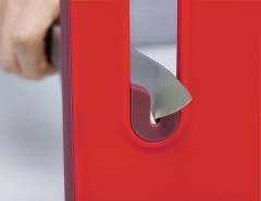 Доска разделочная с ножеточкой «Slice&Sharpen», большая красная - Фото 4