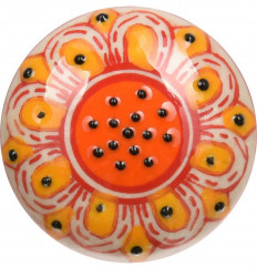 Ручка для мебели «Подсолнух оранжевый» - Фото 1