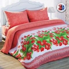 Комплект постельного белья «Красные тюльпаны» (арт. 11737, 2-спальный, Биокомфорт, 2 наволочки 70х70) - Фото 1