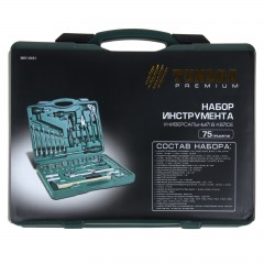 Набор инструментов «TUNDRA premium» универсальный 75 предметов, кейс - Фото 1