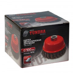 Щетка металлическая «TUNDRA basic» для УШМ крученая М14, 100 мм - Фото 1