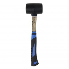 Киянка «TUNDRA comfort» фибергласовая рукоятка, черная резина 300 г. - Фото 1