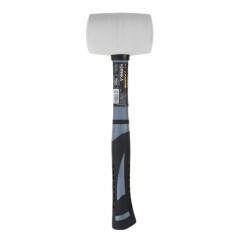 Киянка «TUNDRA premium» фибергласовая рукоятка, белая резина 750 г. - Фото 1