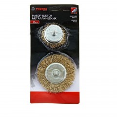 Набор щеток металлических «TUNDRA basic» для дрели, 2 предмета - Фото 1