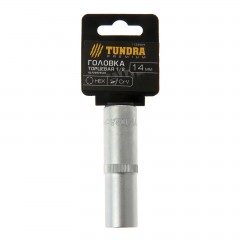 Головка торцевая удлиненная «TUNDRA premium» 6-гранная, 1/2", 14 мм, CrV - Фото 1