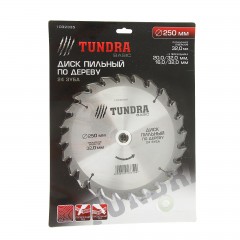 Диск пильный по дереву «TUNDRA» 250 х 32 х 24 зуба, кольцо 20/32 и 16/32 - Фото 1