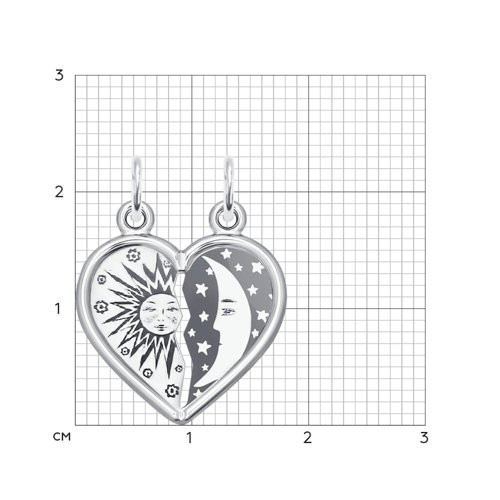 Подвеска из серебра с лазерной обработкой