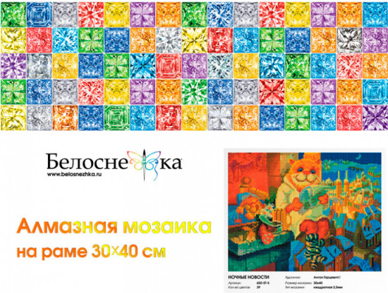 Мозаика алмазная «Ночные новости»