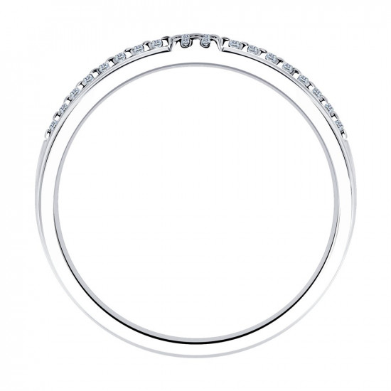 Кольцо из серебра с фианитами