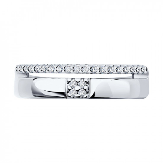 Кольцо из серебра с фианитами