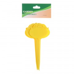 Таблички посадочные 10 шт., фигурные, желтые - Фото 1