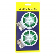 Проволока подвязочная 20 м, зеленая, набор из 2 шт. - Фото 1