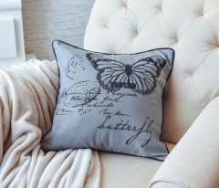 Подушка «Бабочки» (45х45 см, 20% хлопок, 80% полиэстер) - Фото 4