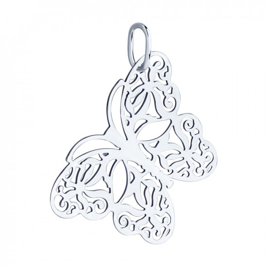 Подвеска серебряная с бабочкой