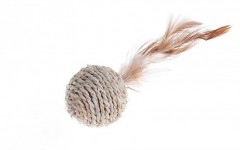 Шар сизалевый с перьями - Фото 1