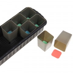 Рассадник на 14 стаканчиков со съемным дном, цвет черный - Фото 1