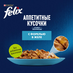 Корм для кошек «Аппетитные кусочки с форелью в желе» - Фото 2